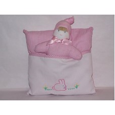 Pink Pillow with Doll