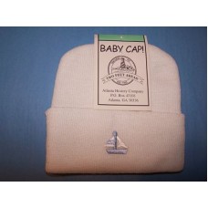 Boys Newborn Cap with Sailboat