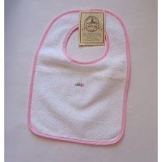 Girls Bib with Pink Flowers