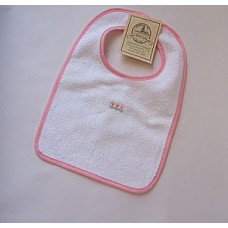 Girls Bib with Pink Hearts