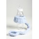 Blue Chenille Bottle/Sippy Cup Holder