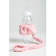 Pink MinkyDot Bottle/Sippy Cup Holder