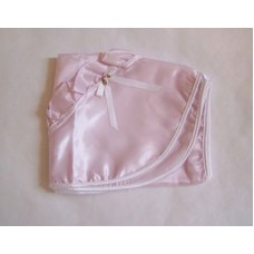 Pink Satin Receiving Blanket