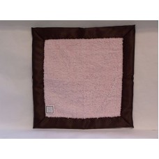 Pink Plush > Chocolate Satin Security Blanket