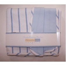 Cotton Knit Blue Stripe Receiving Blanket