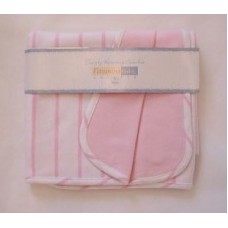 Cotton Knit Pink Stripe Receiving Blanket