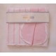 Cotton Knit Pink Stripe Receiving Blanket