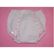 Diaper Cover |  Pink Ribbon Trim