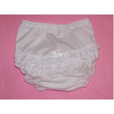 White Ruffled Diaper Cover