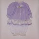 Baby Doll Purple Dress with Lace Trim