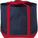 Navy/Red Polyester Tote Bag